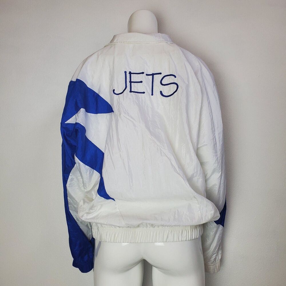 Vintage 90s GK White Blue Windbreaker Jacket